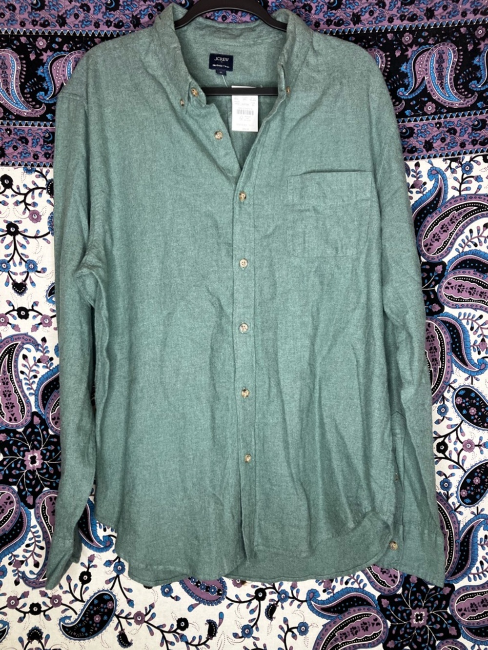 J crew brushed twill button down XL NWT